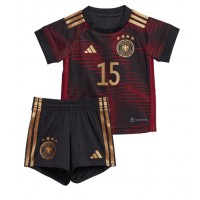 Tyskland Niklas Sule #15 Replika babykläder Bortaställ Barn VM 2022 Kortärmad (+ korta byxor)